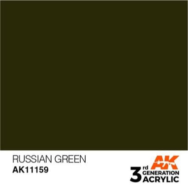 AK Interactive AK11159 Russian Green Acrylic Paint 17ml (3rd Generation)